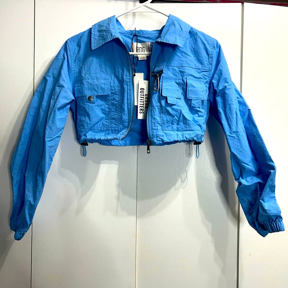 Urban Outfitters blue cropped lightweight jacket type top. New with tags!